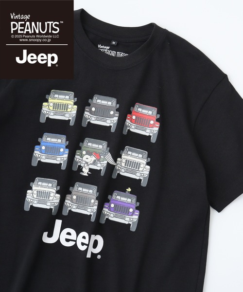 PEANUTS(ピーナッツ)の「PEANUTS×Jeep 半袖Tシャツ(Tシャツ/カットソー・メンズ・ホワイト系/ブラック/ベージュ/ホワイト系1/カーキ/ブラック系/マスタード/ブラック系1/ホワイト・S/LL/M/L)」の5枚目の写真