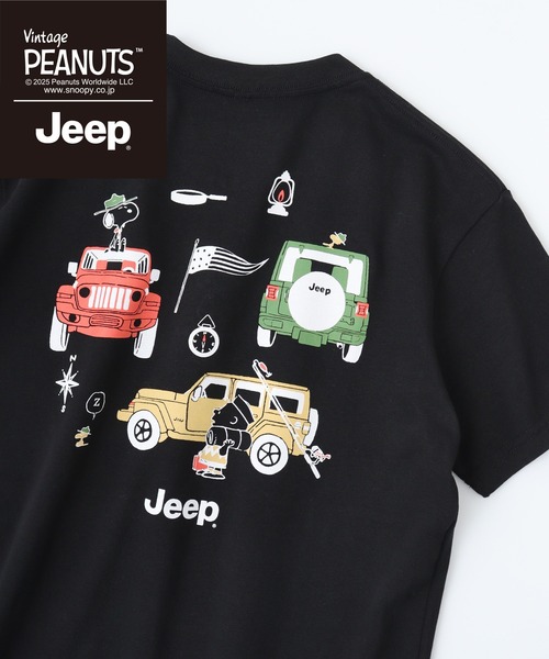 PEANUTS(ピーナッツ)の「PEANUTS×Jeep 半袖Tシャツ(Tシャツ/カットソー・メンズ・ホワイト系/ブラック/ベージュ/ホワイト系1/カーキ/ブラック系/マスタード/ブラック系1/ホワイト・S/LL/M/L)」の6枚目の写真