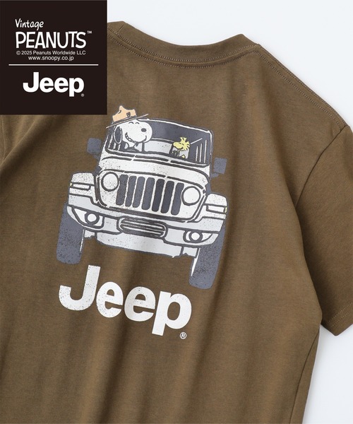 PEANUTS(ピーナッツ)の「PEANUTS×Jeep 半袖Tシャツ(Tシャツ/カットソー・メンズ・ホワイト系/ブラック/ベージュ/ホワイト系1/カーキ/ブラック系/マスタード/ブラック系1/ホワイト・S/LL/M/L)」の8枚目の写真