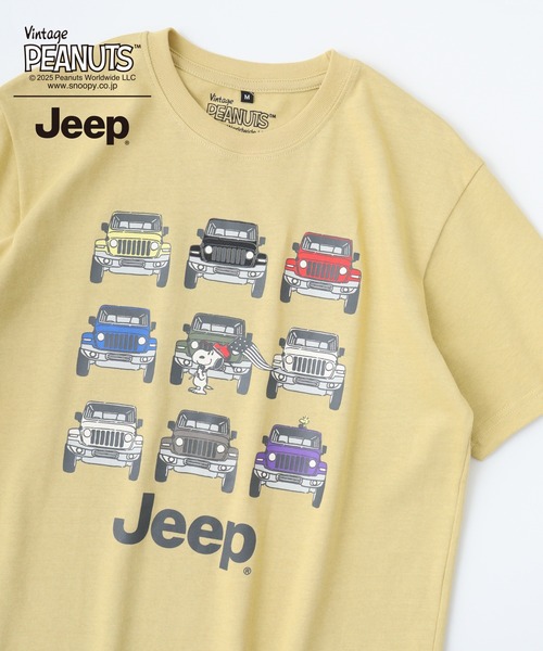 PEANUTS(ピーナッツ)の「PEANUTS×Jeep 半袖Tシャツ(Tシャツ/カットソー・メンズ・ホワイト系/ブラック/ベージュ/ホワイト系1/カーキ/ブラック系/マスタード/ブラック系1/ホワイト・S/LL/M/L)」の9枚目の写真