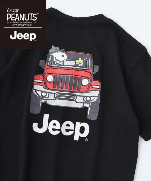 PEANUTS(ピーナッツ)の「PEANUTS×Jeep 半袖Tシャツ(Tシャツ/カットソー・メンズ・ホワイト系/ブラック/ベージュ/ホワイト系1/カーキ/ブラック系/マスタード/ブラック系1/ホワイト・S/LL/M/L)」の4枚目の写真