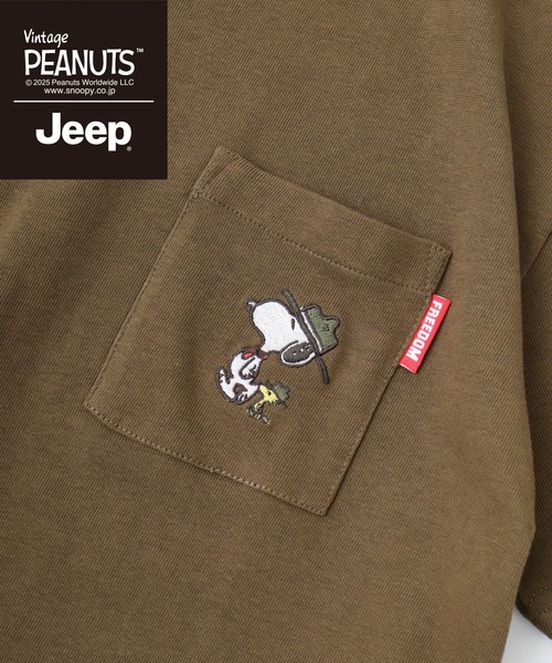 PEANUTS(ピーナッツ)の「PEANUTS×Jeep 半袖Tシャツ(Tシャツ/カットソー・メンズ・ホワイト系/ブラック/ベージュ/ホワイト系1/カーキ/ブラック系/マスタード/ブラック系1/ホワイト・S/LL/M/L)」の16枚目の写真