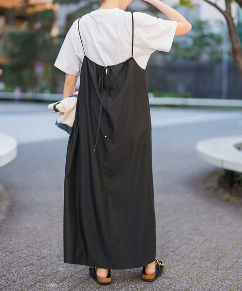 新品spick＆spanギャザーキャミワンピース セール】《一部店舗+WEB限定》バックギャザーキャミワンピース