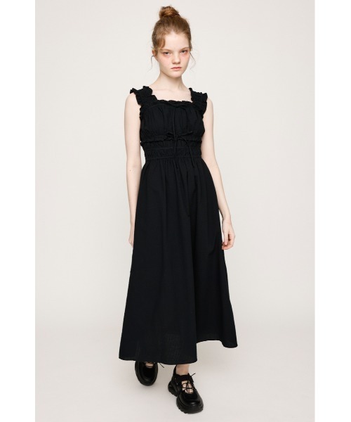 SLY SOCCER CAMI DRESS キャミドレス キャミワンピース セール】FRONT GATHER CAMI OP フロントギャザー キャミ