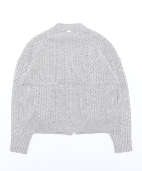 Jines（ジネス）の「ニットカーディガン（カーディガン/ボレロ・レディース・ライトグレー・38）」の2枚目の写真