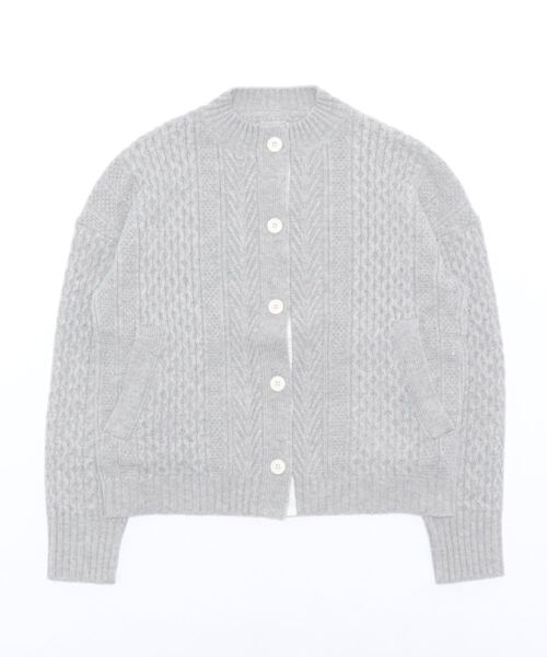 Jines（ジネス）の「ニットカーディガン（カーディガン/ボレロ・レディース・ライトグレー・38）」の3枚目の写真