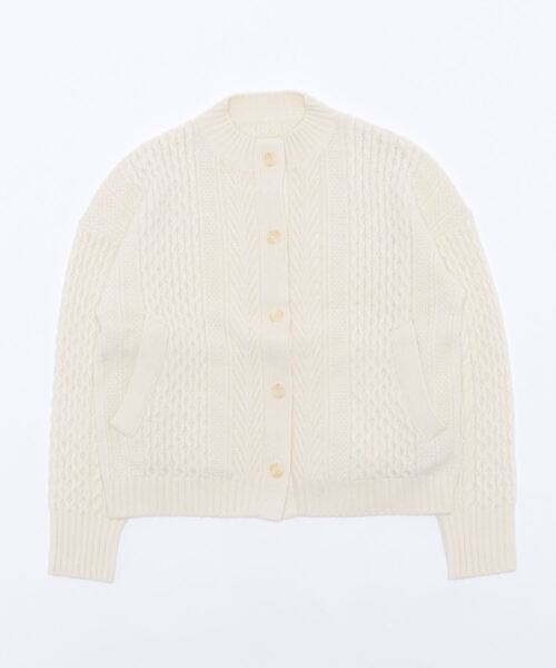 Jines（ジネス）の「ニットカーディガン（カーディガン/ボレロ・レディース・ライトグレー・38）」の4枚目の写真