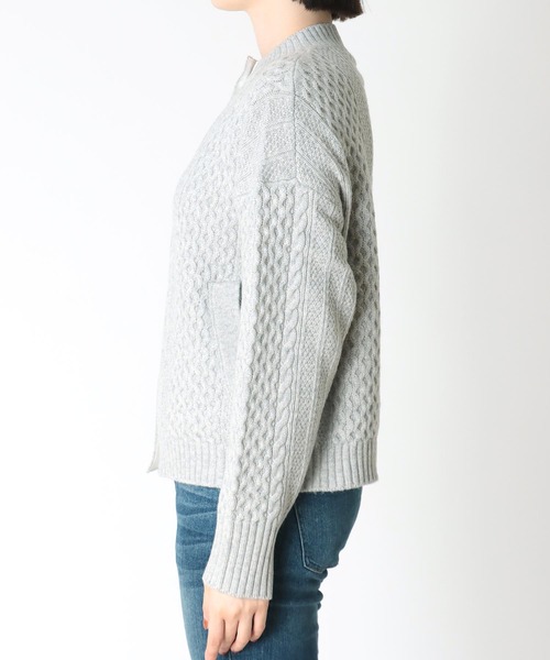 Jines（ジネス）の「ニットカーディガン（カーディガン/ボレロ・レディース・ライトグレー・38）」の5枚目の写真