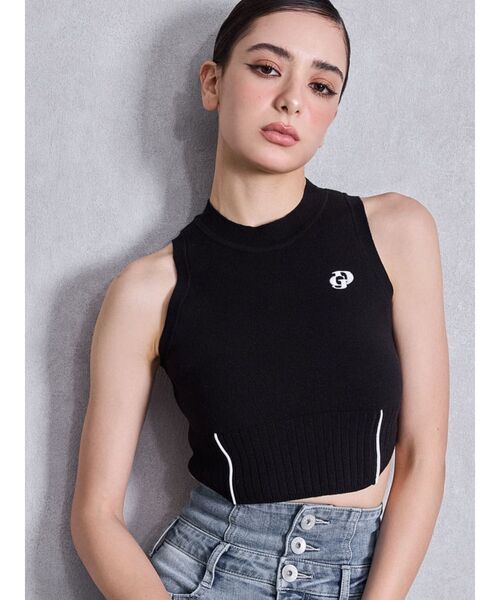 セール】プチハイコルセットデザインニットトップス（ニット