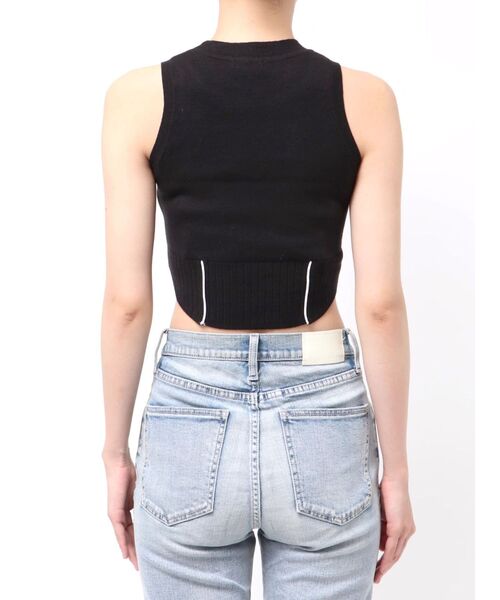 GYDA（ジェイダ）の「プチハイコルセットデザインニットトップス（ニット/セーター・レディース・オフホワイト/ブラック/ピンク・FREE）」の12枚目の写真