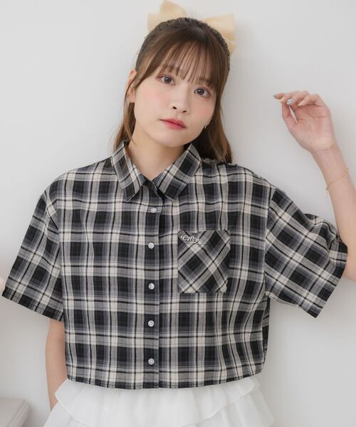 ems excite(エムズエキサイト)の「【セットアイテム】ショートSH&キャミSET(シャツ/ブラウス・レディース・ナチュラル/ブルー/ブラック系その他2・FREE)」の15枚目の写真