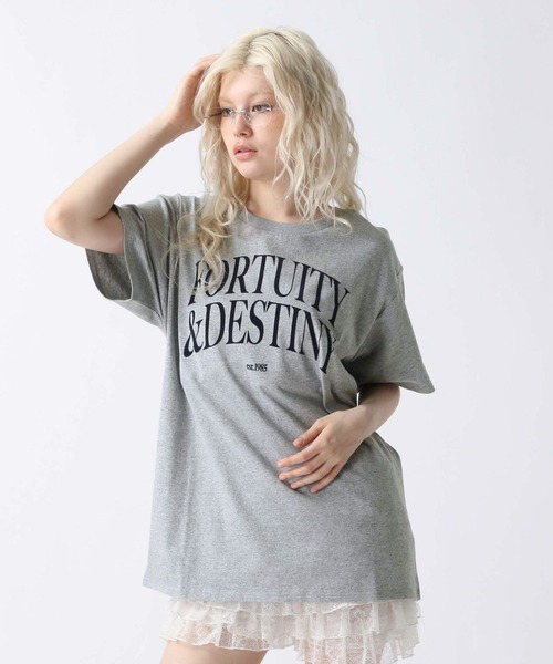 FOREVER 21（フォーエバー トゥエンティーワン）の「【2025SS】ビッグロゴTシャツ（Tシャツ/カットソー・レディース・オフホワイト/グレー/ブラック・FREE）」の7枚目の写真