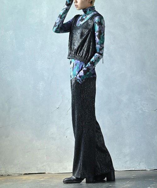 funda mine（ファンダマイン）の「グリッターセミワイドパンツ（その他パンツ・レディース・ブラック×シルバー/ゴールド・02/01）」の11枚目の写真