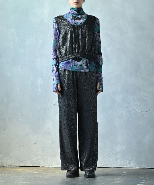 funda mine（ファンダマイン）の「グリッターセミワイドパンツ（その他パンツ・レディース・ブラック×シルバー/ゴールド・02/01）」の16枚目の写真