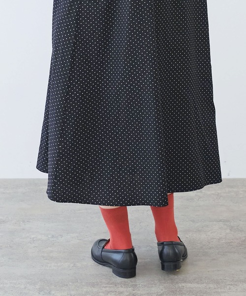 bulle de savon（ビュルデサボン）の「△キュプラ ルナファー ドットプリント ケープ衿ワンピース（ワンピース・レディース・ドット・FREE）」の6枚目の写真
