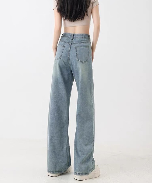 gossip！ロサンゼルス（ゴシップロサンゼルス）の「ステッチデザイン ワイドレッグデニム（デニムパンツ・レディース・ブルー・M/L/S）」の10枚目の写真