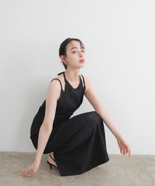 LIAN（リアン）の「ビスチェレイヤードキャミワンピース（ワンピース・レディース・ブラック/アイボリー/ブラウン・FREE）」の8枚目の写真