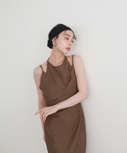 arena ♥ Laila One Piece /追跡付 Luna Long Dress Wコードパイピングドレス（ワンピース