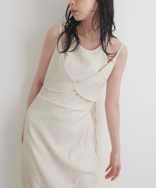 LIAN（リアン）の「ビスチェレイヤードキャミワンピース（ワンピース・レディース・ブラック/アイボリー/ブラウン・FREE）」の18枚目の写真