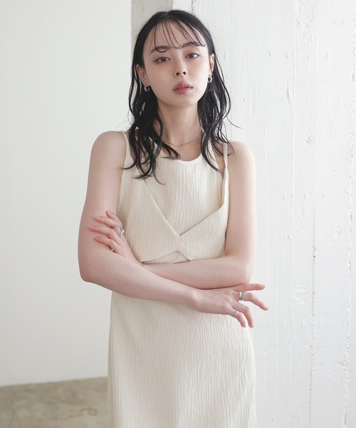 LIAN（リアン）の「ビスチェレイヤードキャミワンピース（ワンピース・レディース・ブラック/アイボリー/ブラウン・FREE）」の22枚目の写真