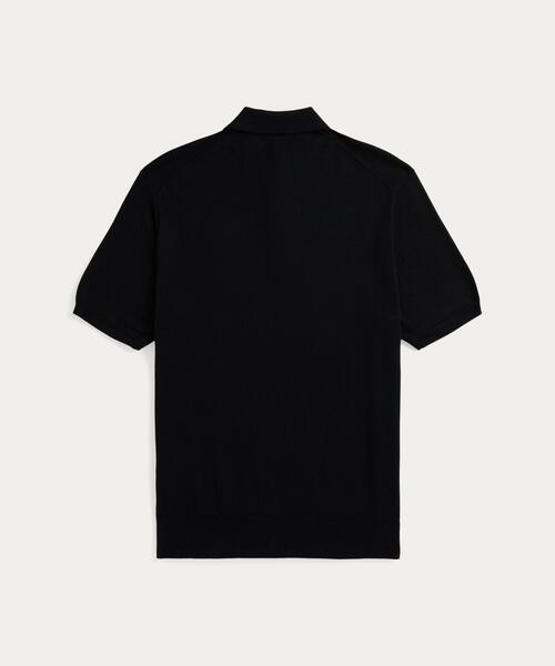 POLO RALPH LAUREN(ポロ ラルフ ローレン)の「コットン ポロカラー セーター(ニット/セーター・メンズ・ブラック系1・L/M/S/XS/XXL/XL)」の2枚目の写真