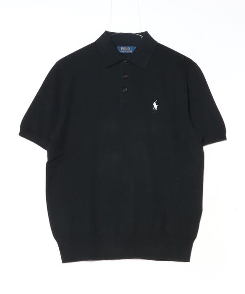POLO RALPH LAUREN(ポロ ラルフ ローレン)の「コットン ポロカラー セーター(ニット/セーター・メンズ・ブラック系1・L/M/S/XS/XXL/XL)」の3枚目の写真