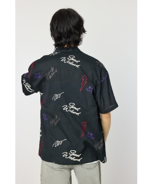 RODEO CROWNS WIDE BOWL(ロデオクラウンズワイドボウル)の「エンブロイダリーレタードシャツ(シャツ/ブラウス・メンズ・ブラック/アイボリー/マスタード・MEDIUM/LARGE)」の7枚目の写真