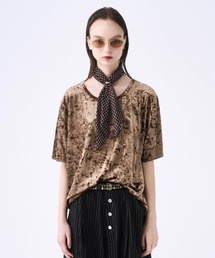 seyto | Crash velours T-shirt / クラッシュベロアTシャツ(Tシャツ/カットソー)