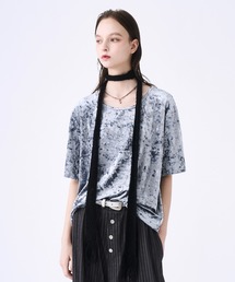 seyto | Crash velours T-shirt / クラッシュベロアTシャツ(Tシャツ/カットソー)
