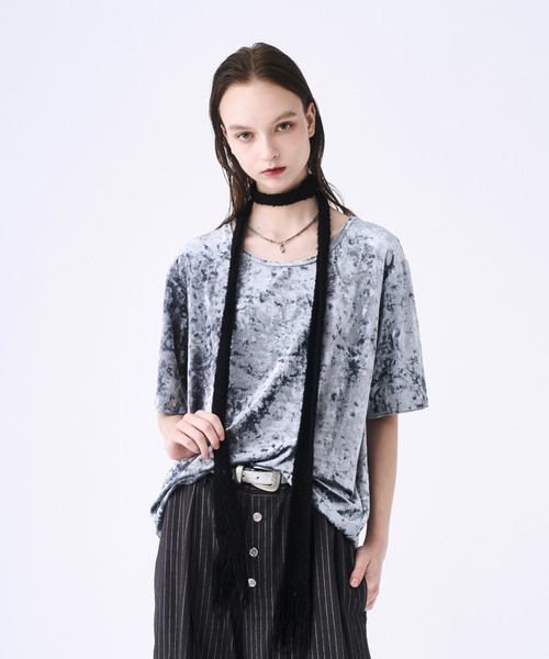 seyto サイズ2 / クラッシュベロアTシャツ Crash velours T-shirt / クラッシュベロアTシャツ（Tシャツ