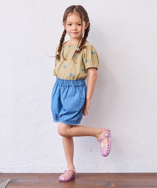 MARKEY'S（マーキーズ）の「総柄パフスリーブカットソー/セットアップ可能（セットアップ・キッズ・ベージュ/ライトブルー/オフホワイト・80/90/100/110/120/130）」の12枚目の写真