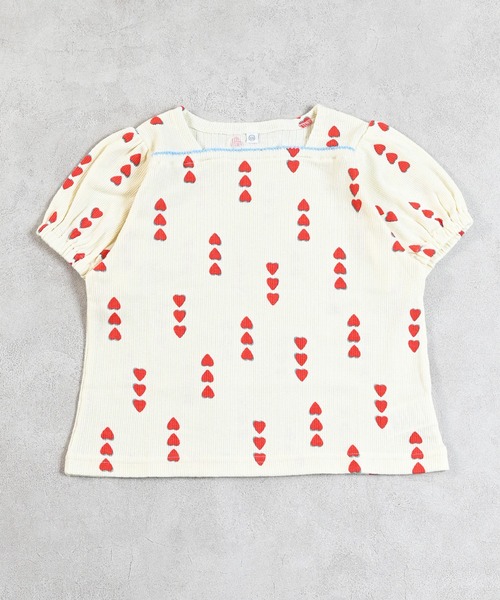 MARKEY'S（マーキーズ）の「総柄パフスリーブカットソー/セットアップ可能（セットアップ・キッズ・ベージュ/ライトブルー/オフホワイト・80/90/100/110/120/130）」の21枚目の写真