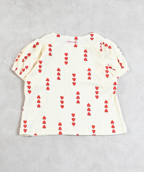 MARKEY'S（マーキーズ）の「総柄パフスリーブカットソー/セットアップ可能（セットアップ・キッズ・ベージュ/ライトブルー/オフホワイト・80/90/100/110/120/130）」の22枚目の写真