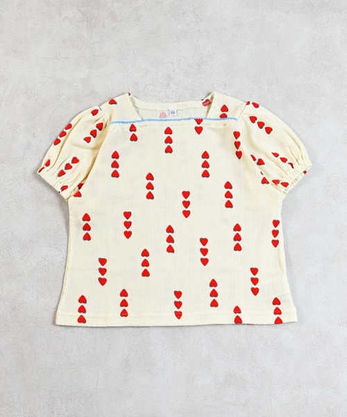 MARKEY'S（マーキーズ）の「総柄パフスリーブカットソー/セットアップ可能（セットアップ・キッズ・ベージュ/ライトブルー/オフホワイト・80/90/100/110/120/130）」の16枚目の写真