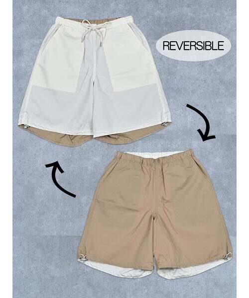 セール】【TAION】 REVERSIBLE WIDE SHORTSノンダウン ミリタリー