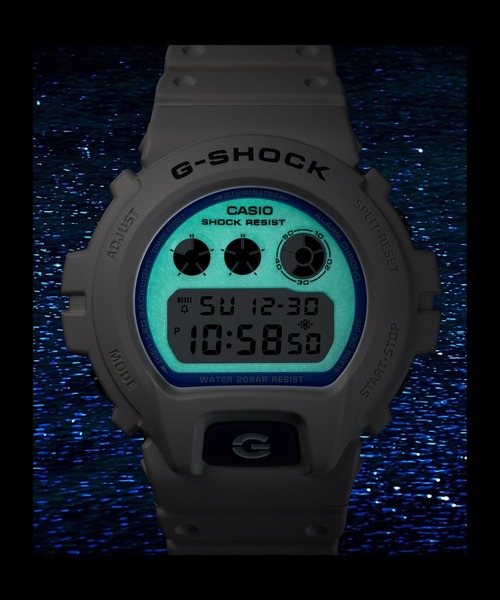 G-SHOCK(ジーショック)の「【WEB限定商品】HIDDEN GLOW Series / DW-6900HDS-7A1JF(デジタル腕時計・メンズ・ホワイト×ブルー・FREE)」の3枚目の写真