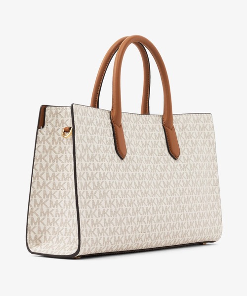 MICHAEL KORS(マイケルコース)の「SCARLETT サッチェル ミディアム - MKシグネチャー(ハンドバッグ・レディース・ホワイト系その他・FREE)」の4枚目の写真