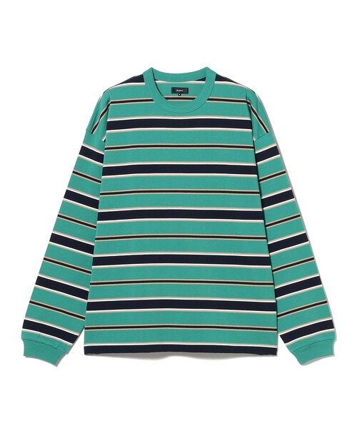 BEAMS（ビームス）の「ボーダー ルーズ ロングスリーブTシャツ（Tシャツ/カットソー・メンズ・カーキ/ブラック/グリーン・XL/M/S/L）」の12枚目の写真