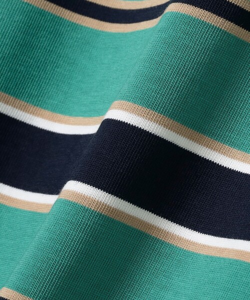 BEAMS（ビームス）の「ボーダー ルーズ ロングスリーブTシャツ（Tシャツ/カットソー・メンズ・カーキ/ブラック/グリーン・XL/M/S/L）」の14枚目の写真