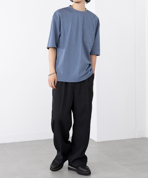 A by MAGASIN DE MODE(エーバイマガジンデモード)の「【A by MAGASIN DE MODE】<DRYICE-Tee>ボーダークルーT(ABI) MNY 5232-8622(Tシャツ/カットソー・メンズ・ブラック系1/ネイビー系1/ブルー系その他/グリーン系1/ホワイト系1・M/L/2L)」の7枚目の写真