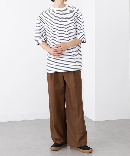 A by MAGASIN DE MODE(エーバイマガジンデモード)の「【A by MAGASIN DE MODE】<DRYICE-Tee>ボーダークルーT(ABI) MNY 5232-8622(Tシャツ/カットソー・メンズ・ブラック系1/ネイビー系1/ブルー系その他/グリーン系1/ホワイト系1・M/L/2L)」の13枚目の写真