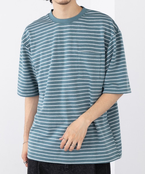 A by MAGASIN DE MODE(エーバイマガジンデモード)の「【A by MAGASIN DE MODE】<DRYICE-Tee>ボーダークルーT(ABI) MNY 5232-8622(Tシャツ/カットソー・メンズ・ブラック系1/ネイビー系1/ブルー系その他/グリーン系1/ホワイト系1・M/L/2L)」の22枚目の写真