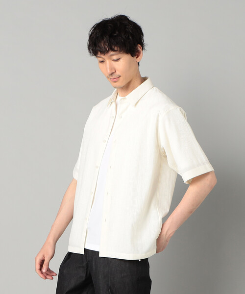 COMME CA MEN(コムサメン)の「3Dエアートリコット シャツ(シャツ/ブラウス・メンズ・ホワイト/ネイビー・M/L/S)」の10枚目の写真