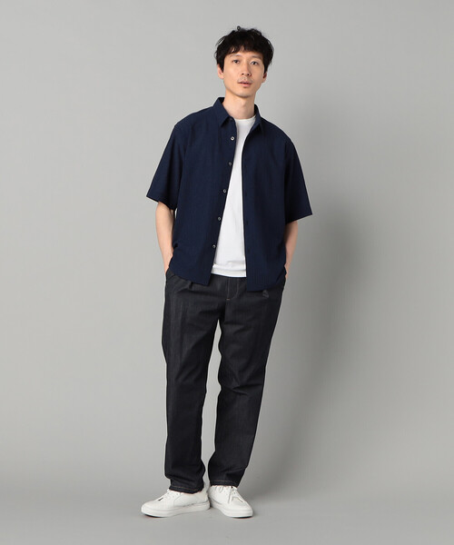 COMME CA MEN(コムサメン)の「3Dエアートリコット シャツ(シャツ/ブラウス・メンズ・ホワイト/ネイビー・M/L/S)」の8枚目の写真