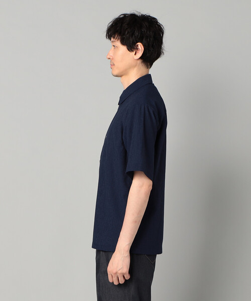 COMME CA MEN(コムサメン)の「3Dエアートリコット シャツ(シャツ/ブラウス・メンズ・ホワイト/ネイビー・M/L/S)」の3枚目の写真