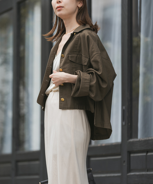 ★Nap★Spick&Span ミリタリーブルゾン　ミリタリーシャツ Spick & Span（スピックアンドスパン）の「≪予約≫リップス