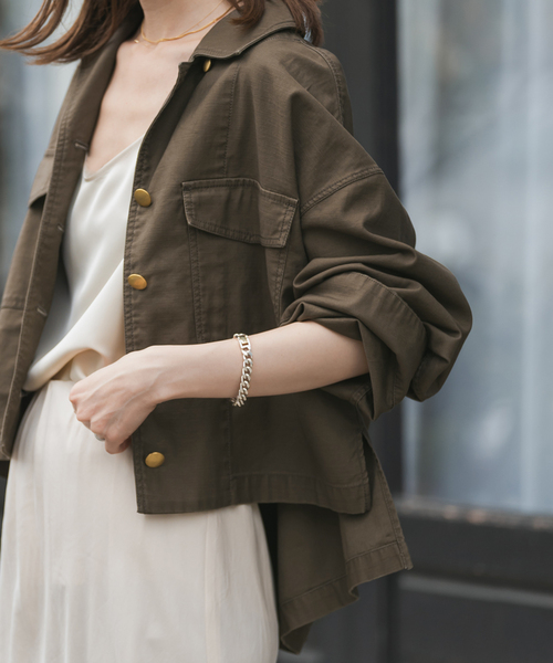 Noble（ノーブル）の「ミリタリークロスオーバーシャツブルゾン