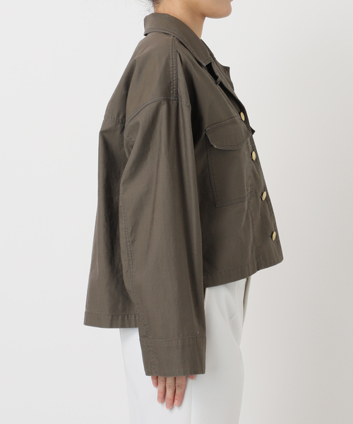 ミリタリークロスオーバーシャツブルゾン（ミリタリージャケット