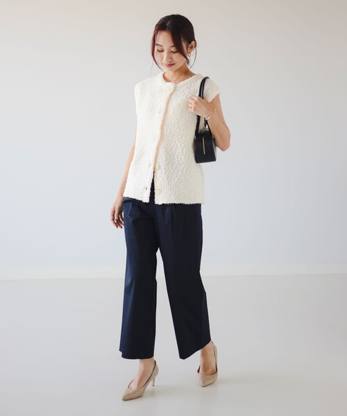 B:MING by BEAMS（ビーミングバイビームス）の「テープヤーン ベスト（ベスト・レディース・オフホワイト/その他/パープル系その他5・ONE SIZE）」の11枚目の写真