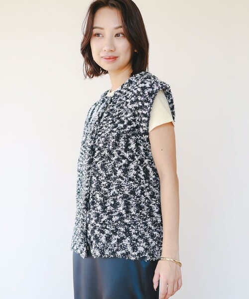 B:MING by BEAMS（ビーミングバイビームス）の「テープヤーン ベスト（ベスト・レディース・オフホワイト/その他/パープル系その他5・ONE SIZE）」の18枚目の写真